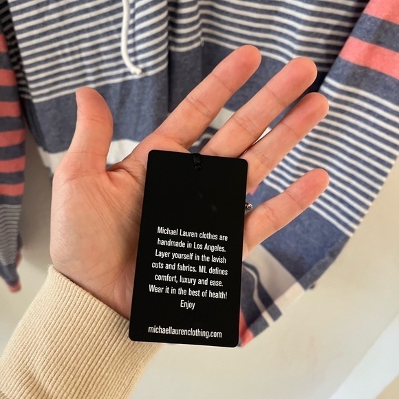 Revolve Michael Lauren Travis Lace Up Pullover Hoodie Sweater XS - Picture 4 of 7